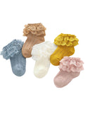 Baby Dressy Cotton Socks with Lace Ruffles