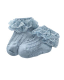 Baby Dressy Cotton Socks with Lace Ruffles