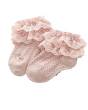 Baby Dressy Cotton Socks with Lace Ruffles