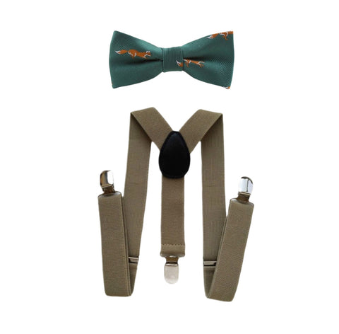 Forest Classic - Suspender And Bowtie Set for Children